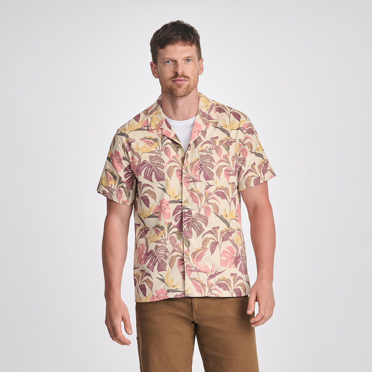 Men's SS Destination Camp Shirt--Mineral Red-3