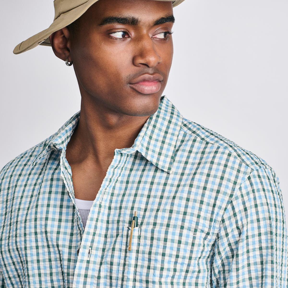 Men's Long-Sleeve Pack It 3.0 Seersucker Shirt-Clover-3