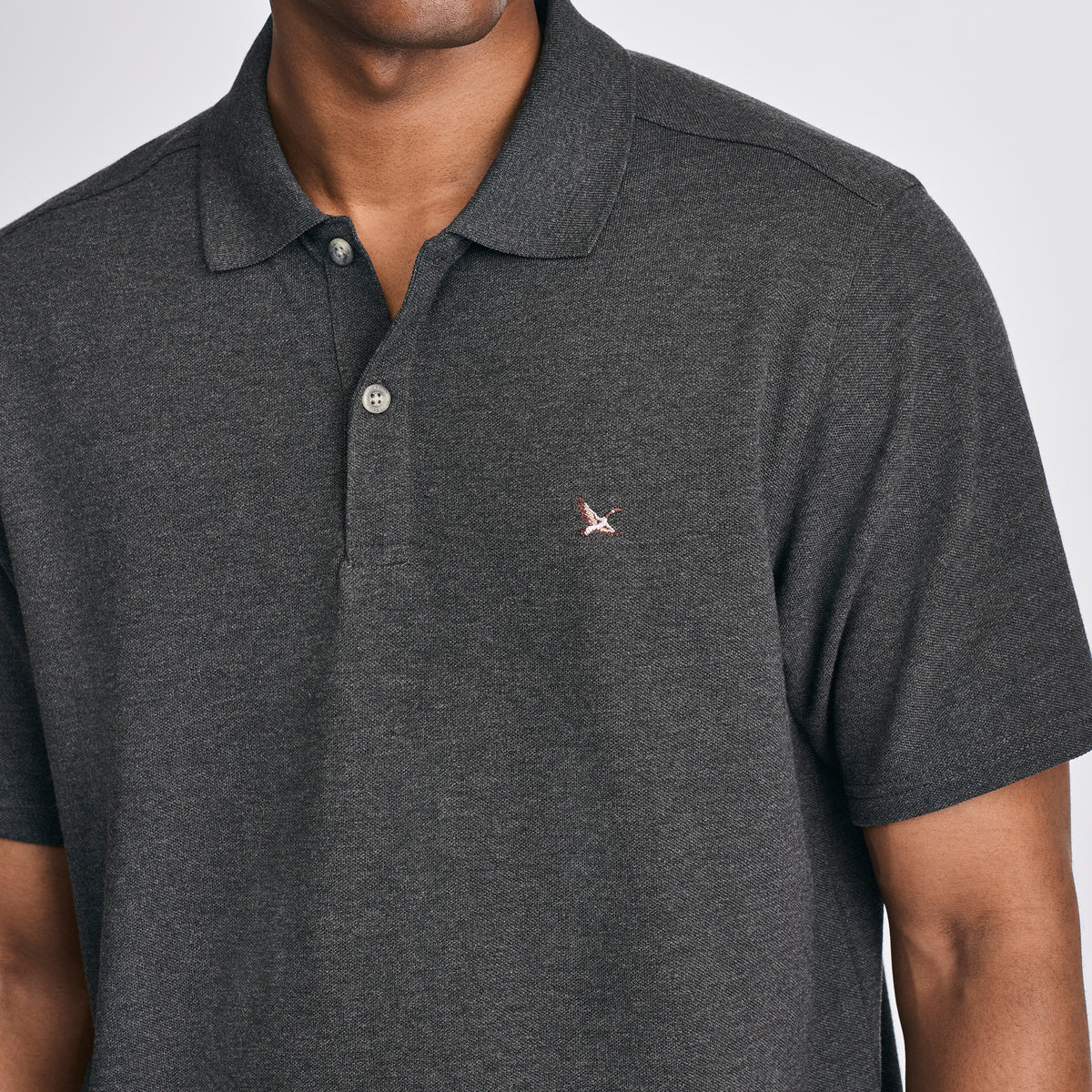 Men's Signature Piqué Short-Sleeve Polo-Charcoal Htr-3
