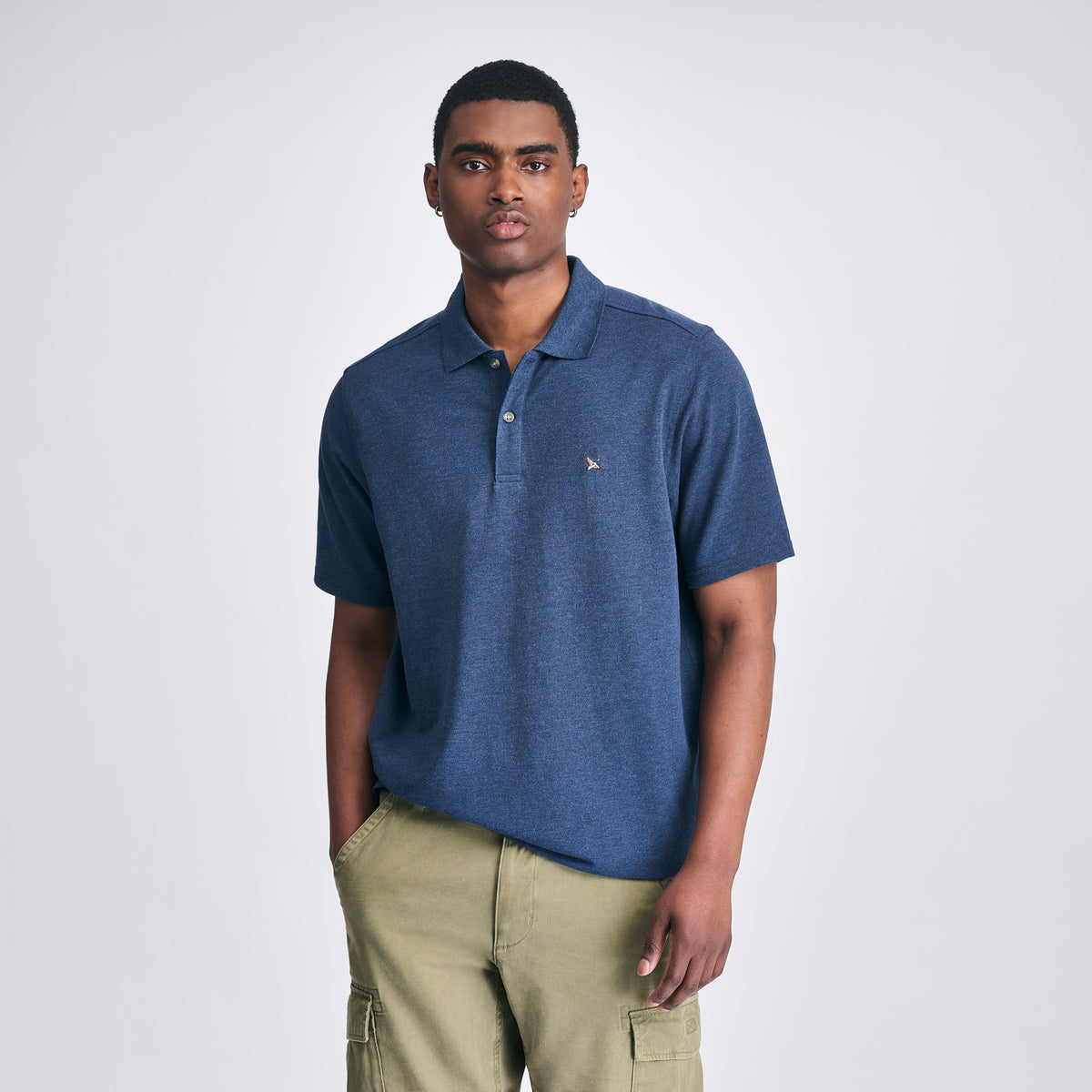 Men's Signature Piqué Short-Sleeve Polo-Htr Navy-4