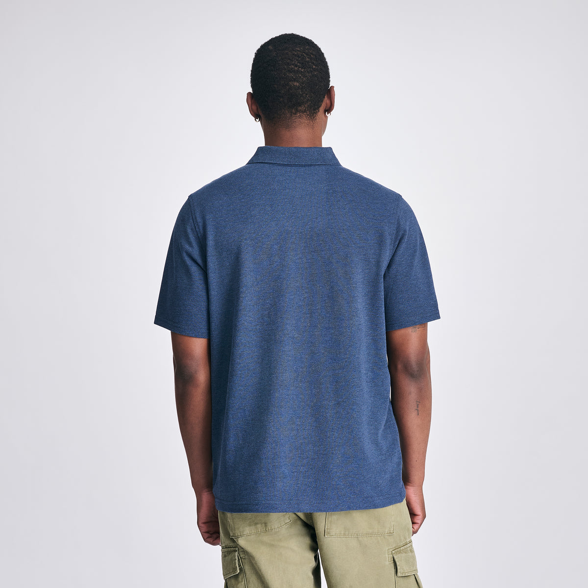 Men's Signature Piqué Short-Sleeve Polo-Htr Navy-5