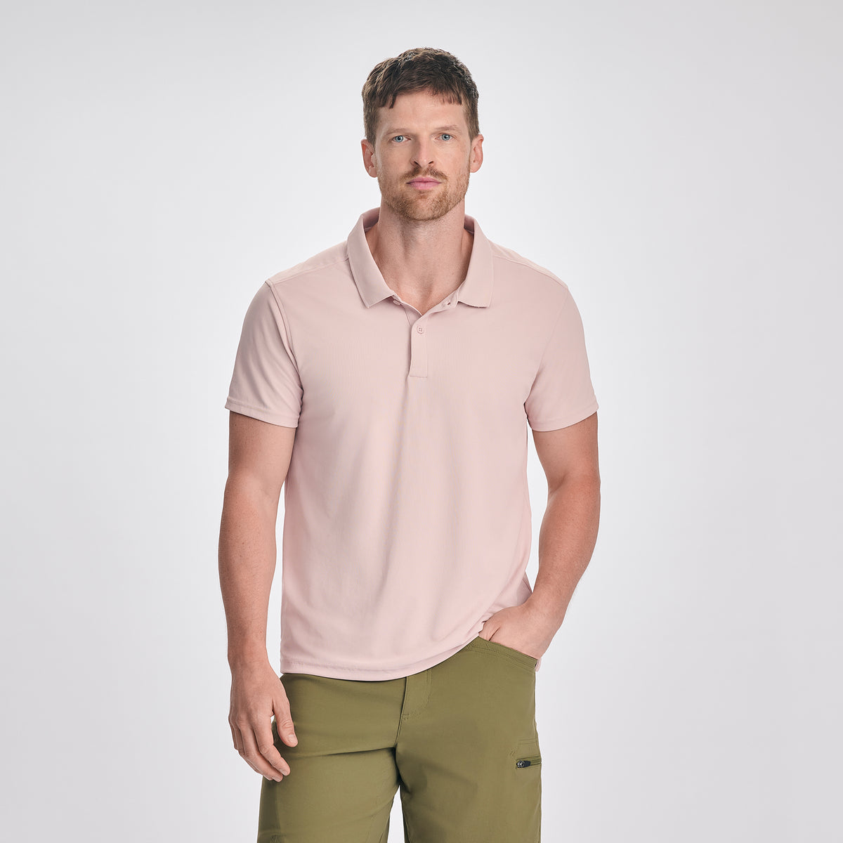 Men's Short Sleeve Fairway Polo-Calla Lily-1