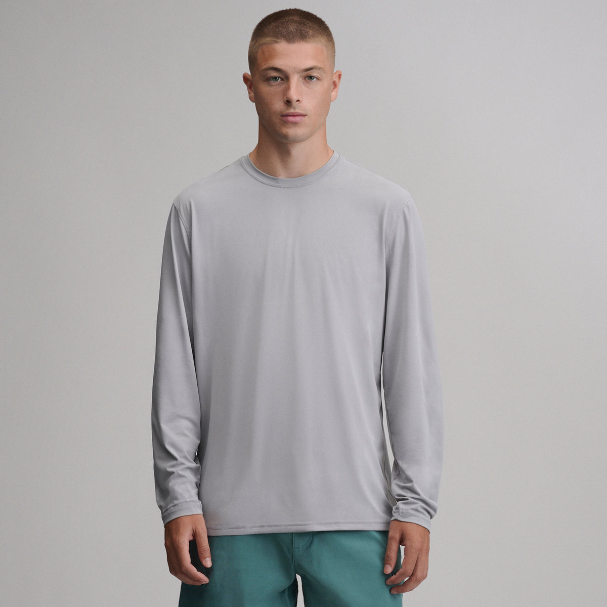 Men's Sundrift UPF Long Sleeve Shirt-Gray-1