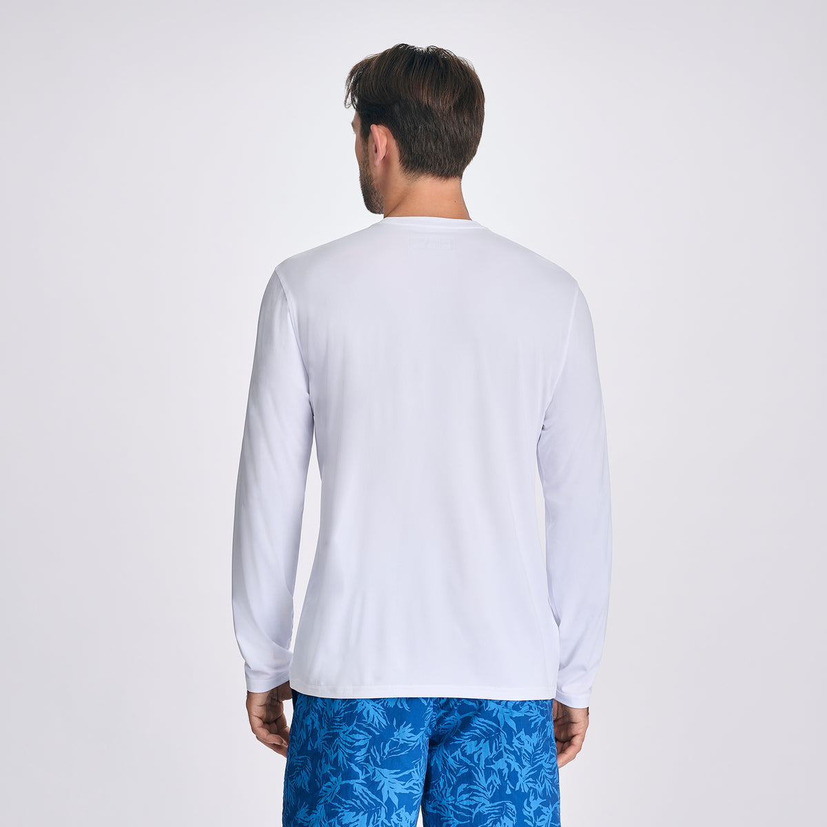 Men's LS Sundrift Upf Crew-White-6