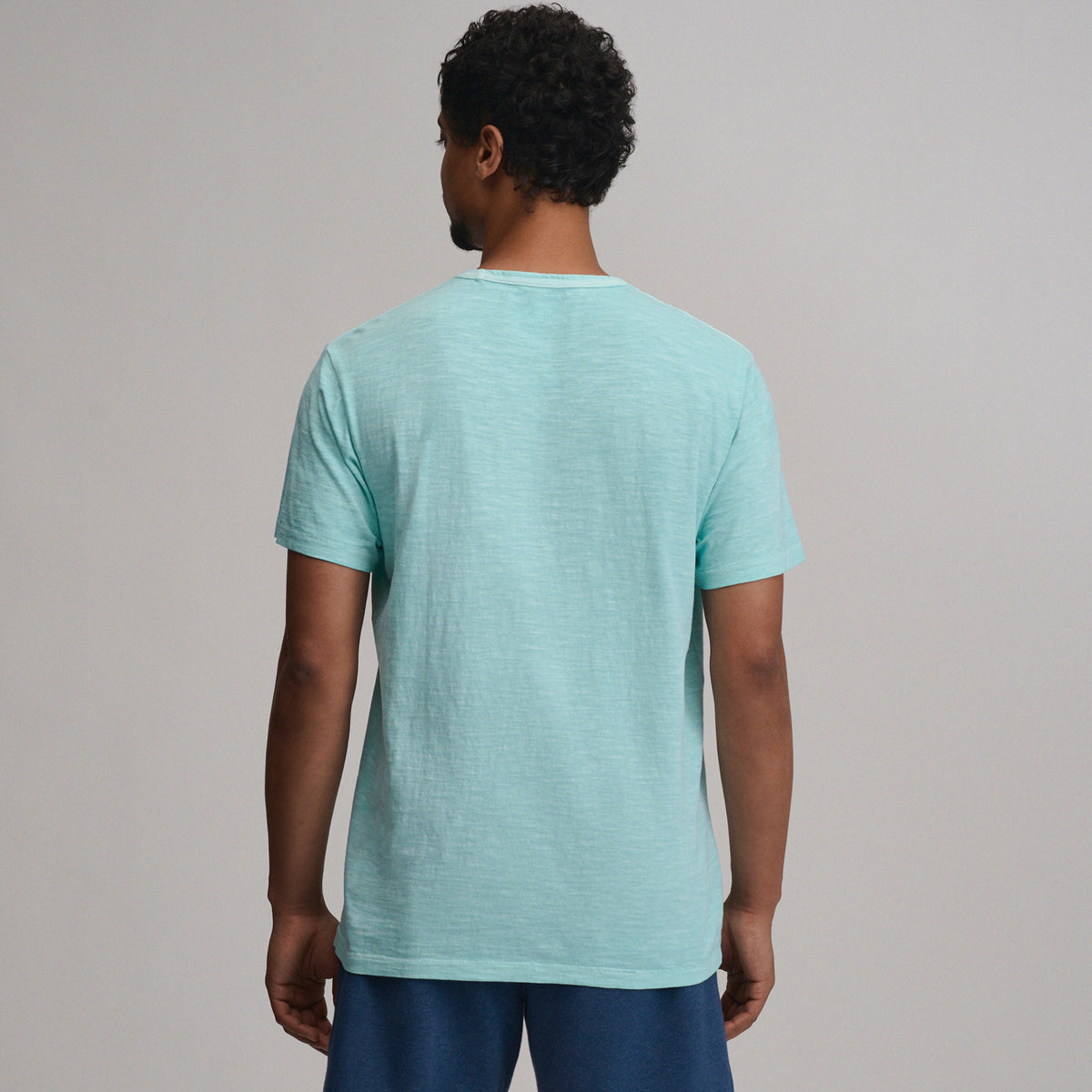 Men's Sunwashed Cotton T-Shirt-Tropical Blue-2