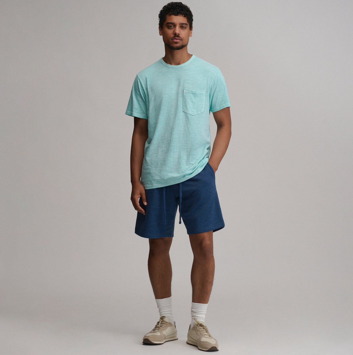 Men's Sunwashed Cotton T-Shirt-Tropical Blue-4