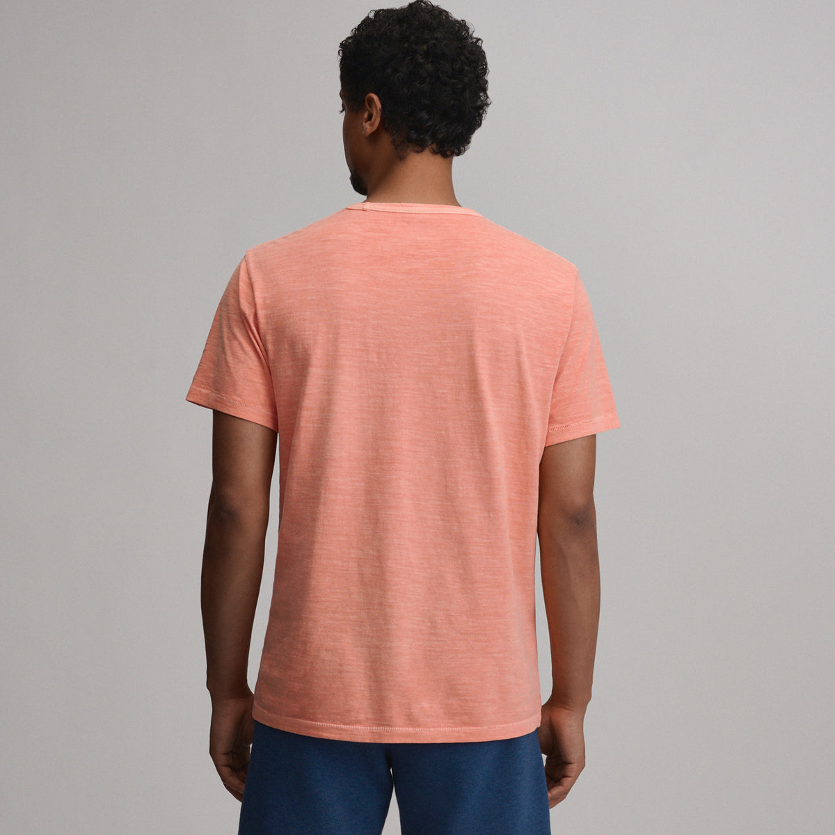 Men's Sunwashed Cotton T-Shirt-Dusty Coral-6