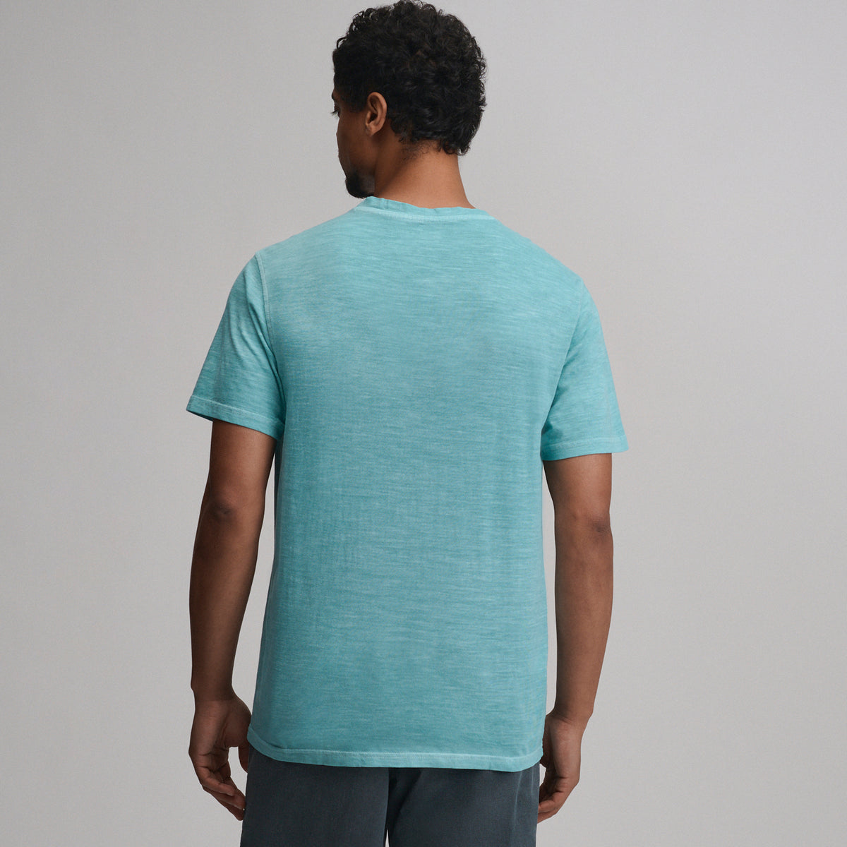 Men's Short-Sleeve Sunwashed Cotton Henley-Surf-10