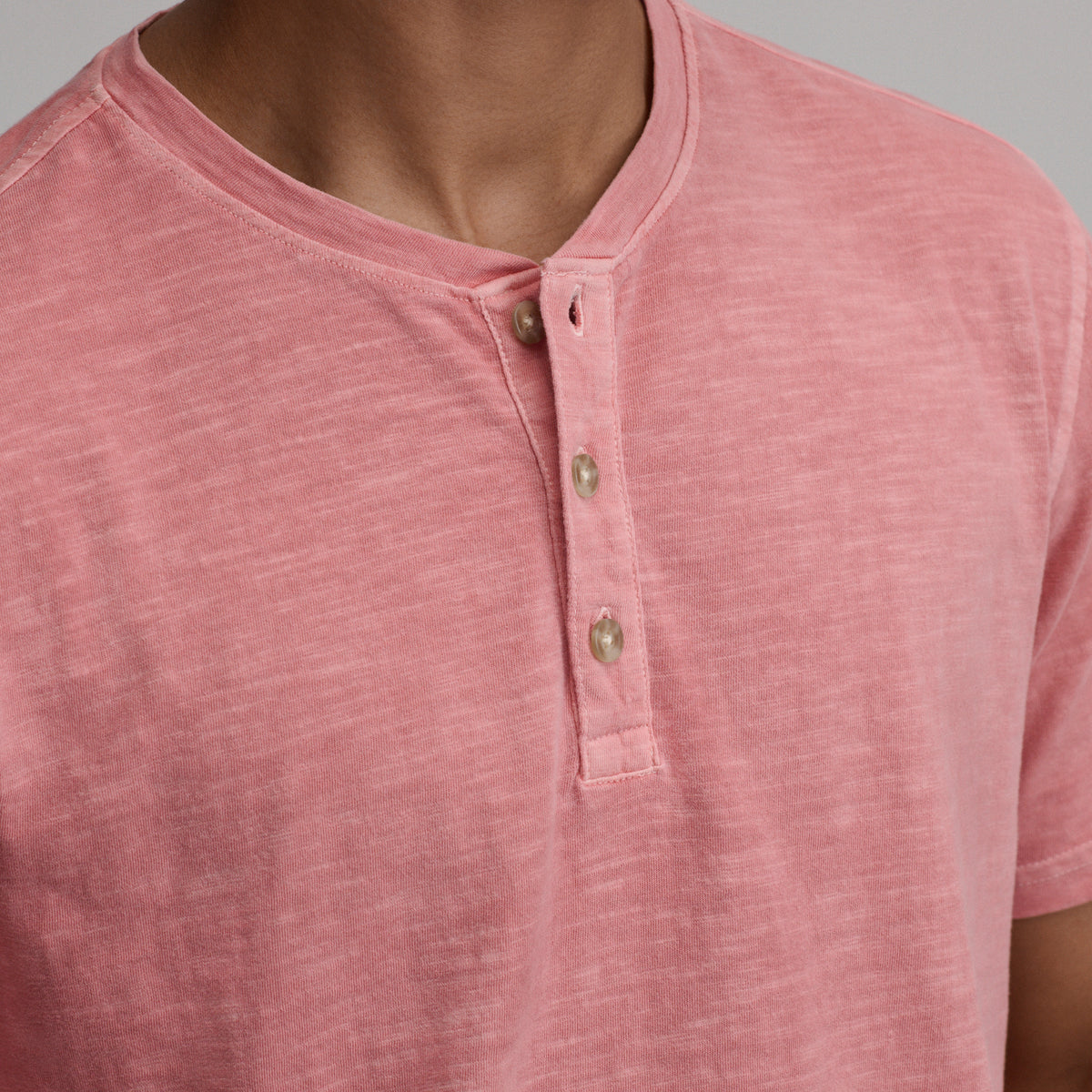 Men's Short-Sleeve Sunwashed Cotton Henley-Tangelo-15