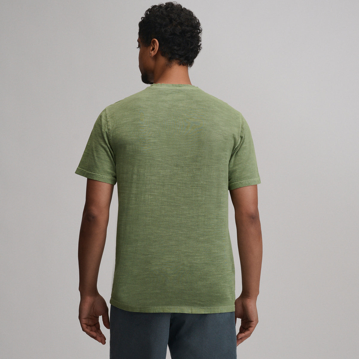 Men's Short-Sleeve Sunwashed Cotton Henley-Palm-18