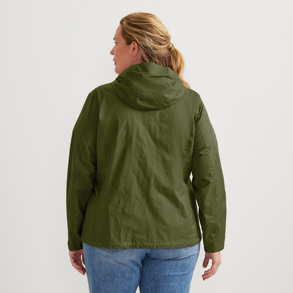 Women's RipPac® Pro Waterproof Hooded Rain Jacket-Irish Moss-Plus-F1