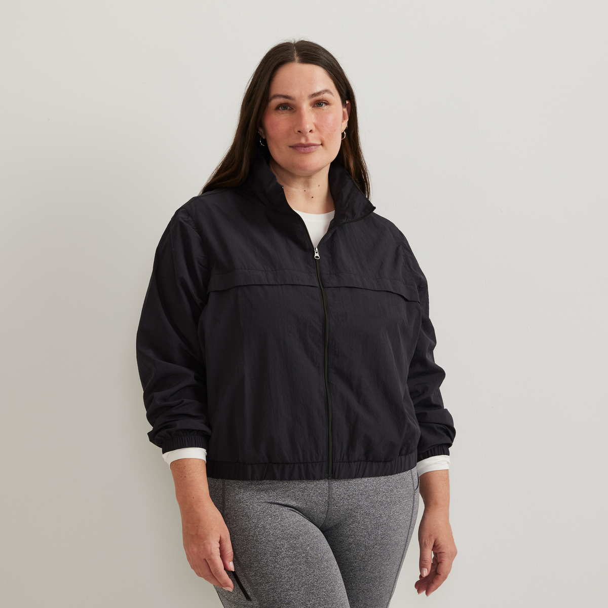 Women's Departure Bomber Jacket-Black-Plus-C1