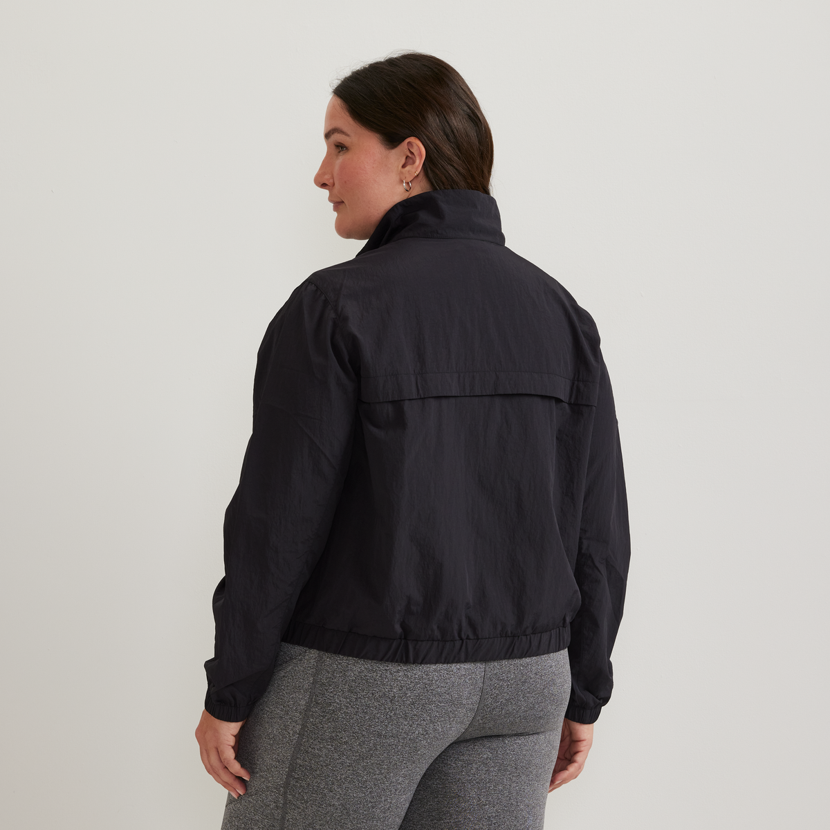 Women's Departure Bomber Jacket-Black-Plus-F1