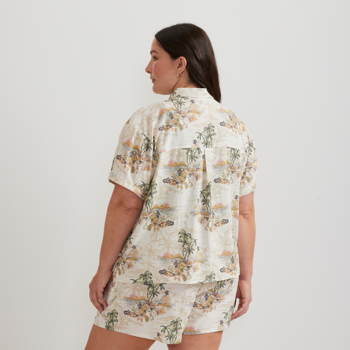 Women's Baja Short-Sleeve Shirt-Sand-Plus-F1