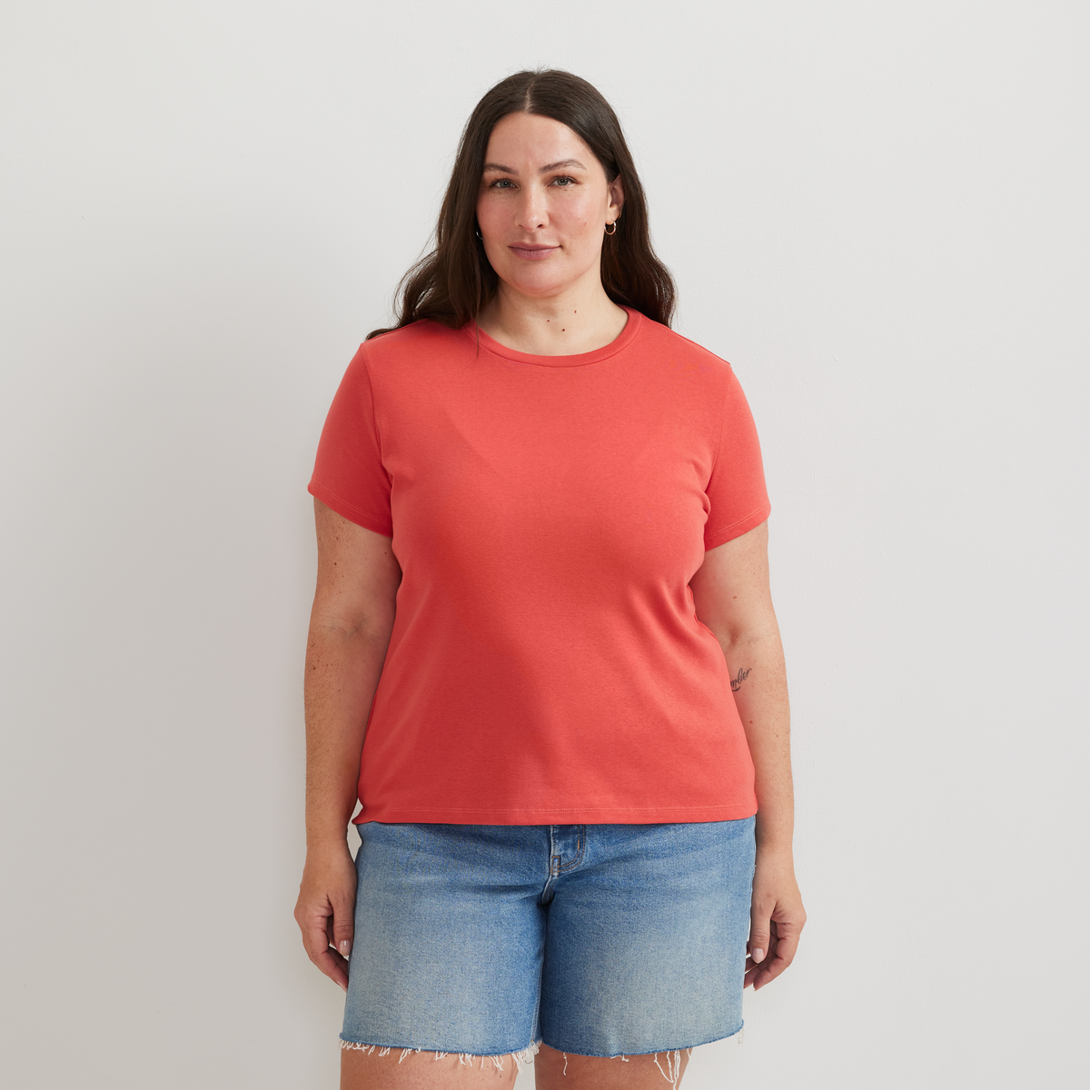 Women's Everyday Short-Sleeve Crewneck T-Shirt-Rhubarb-Plus-C1