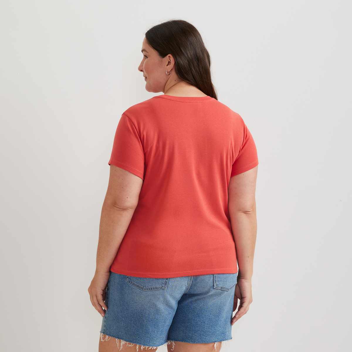 Women's Everyday Short-Sleeve Crewneck T-Shirt-Rhubarb-Plus-F1