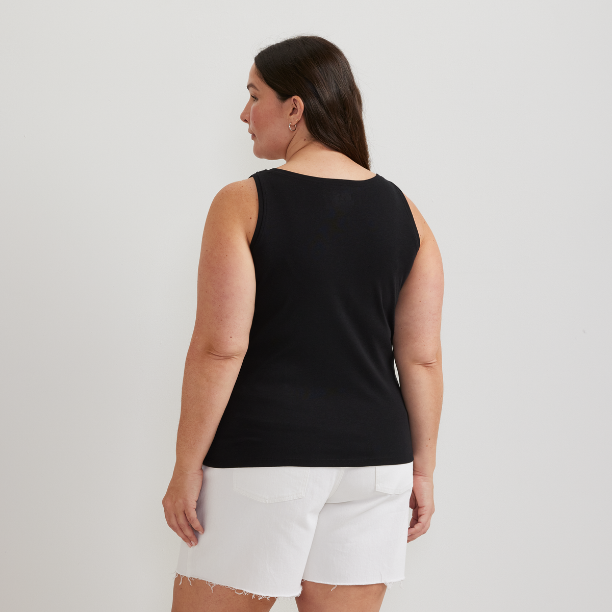 Women's Everyday Scoop-Neck Tank-Black-Plus-F1