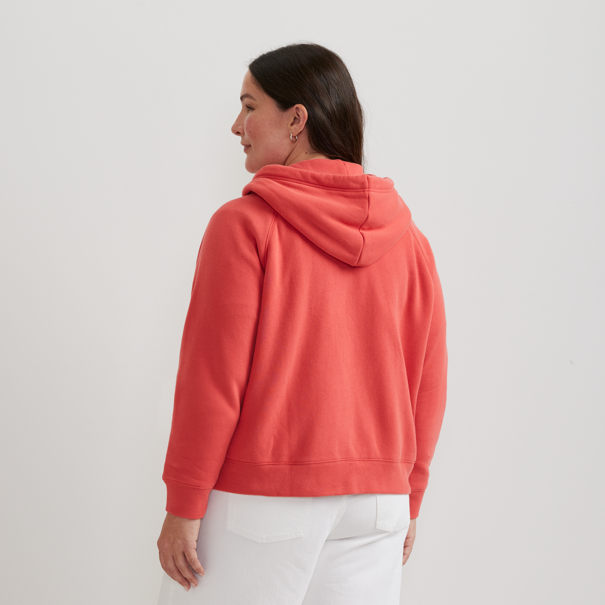 Women's Vintage Soft Full-Zip Hoodie-Rhubarb-Plus-F1