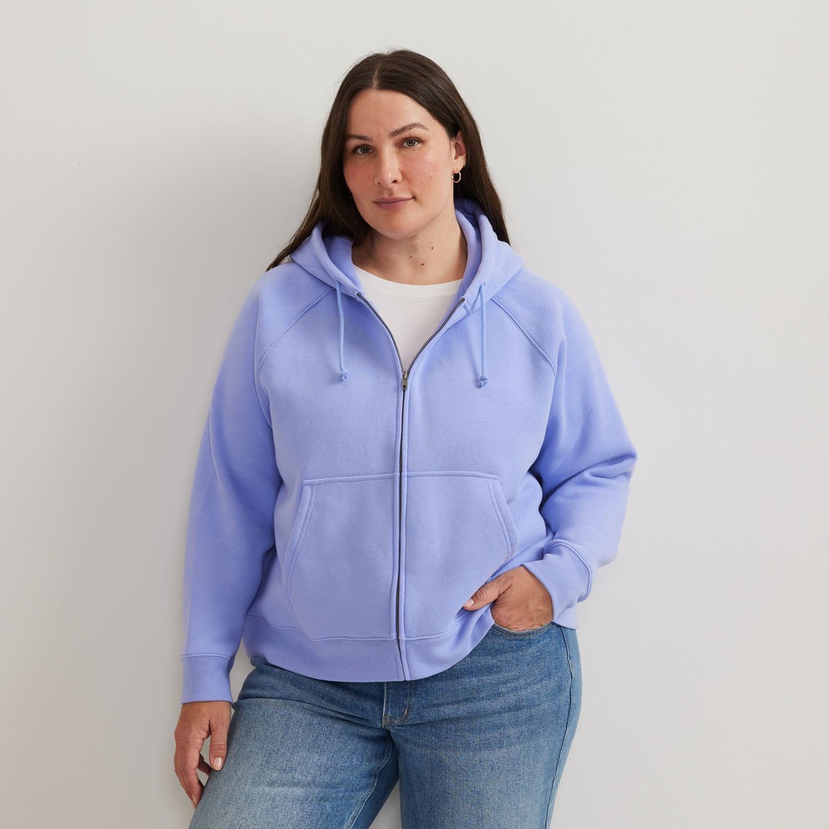 Women's Vintage Soft Full-Zip Hoodie-Dusty Lavendar-Plus-C1