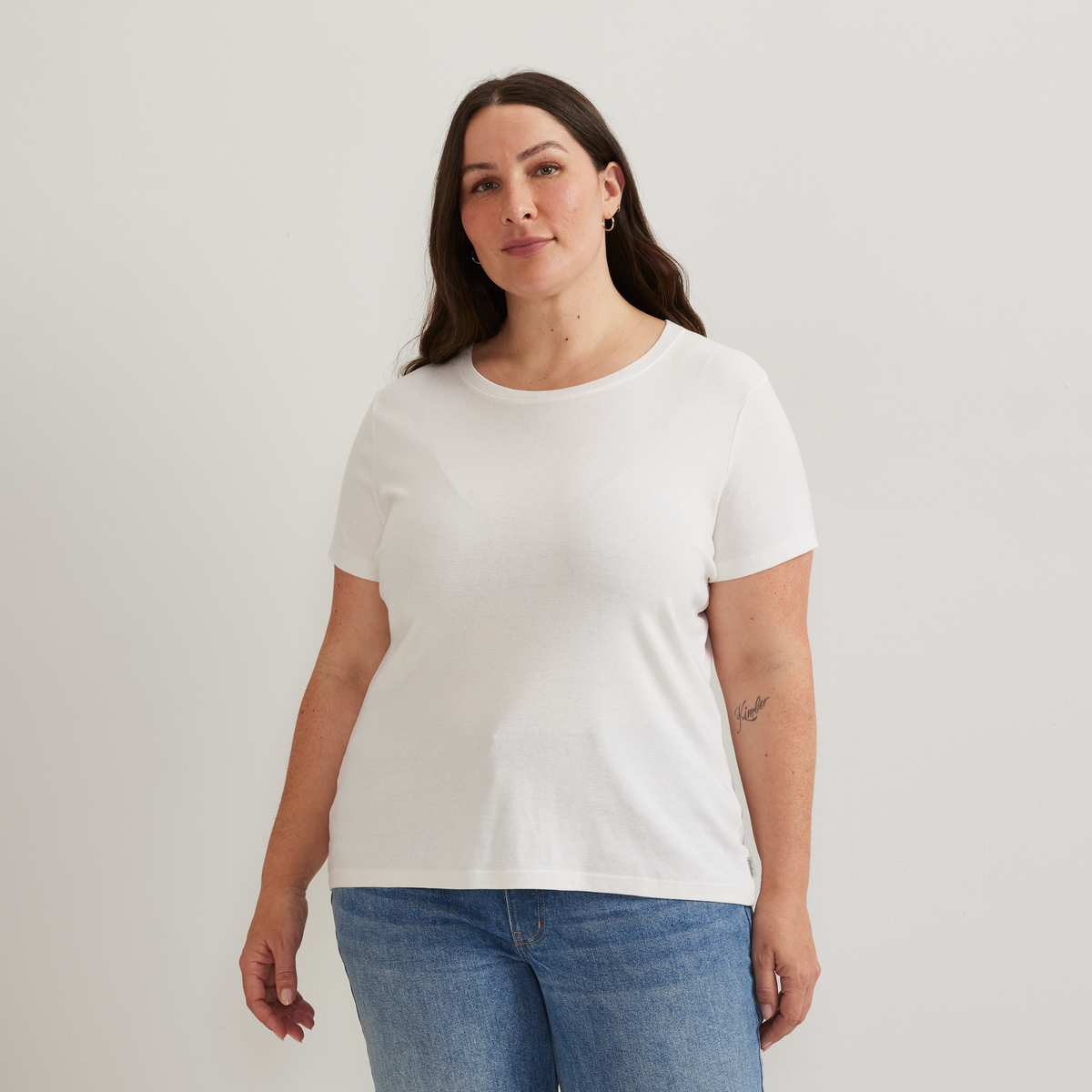 Fav Short-Sleeve Crew T-Shirt White Plus-C1