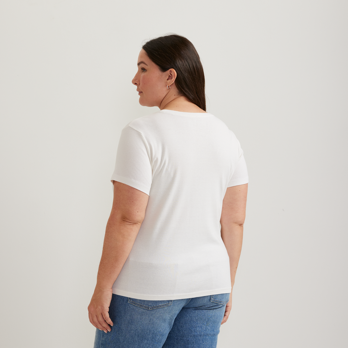 Fav Short-Sleeve Crew T-Shirt White Plus-F1