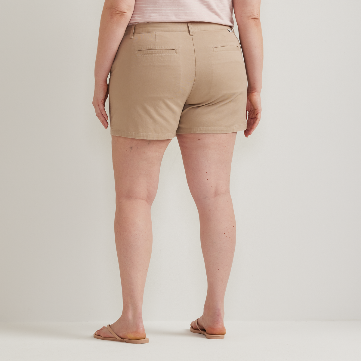 Women's Softened Legend Wash Shorts-Tan-Plus-F1