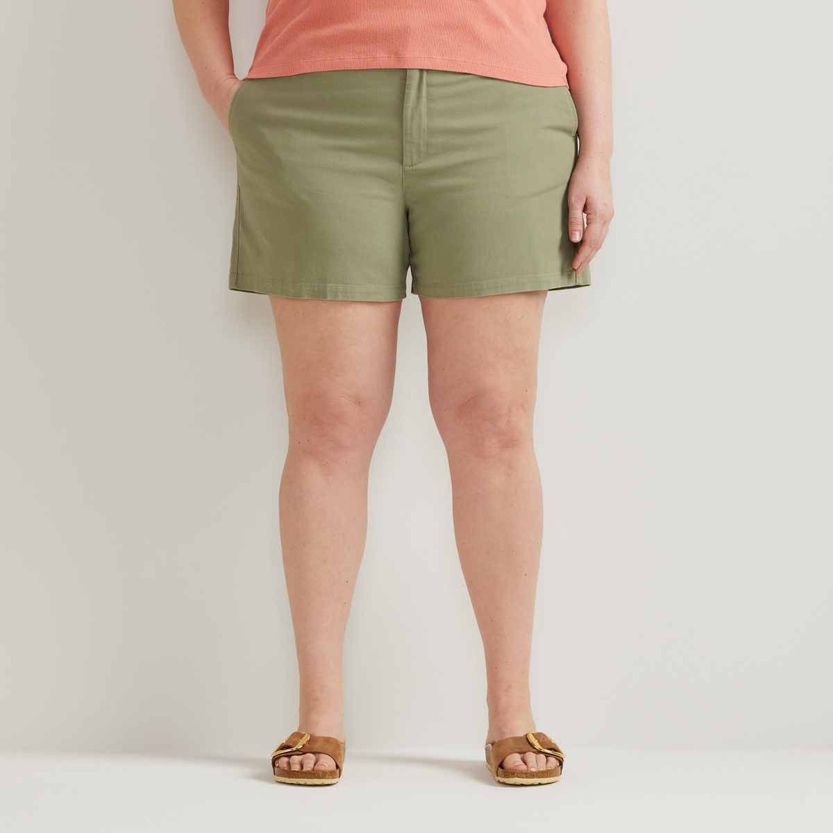 Women's Softened Legend Wash Shorts-Dusty Sage-Plus-C1