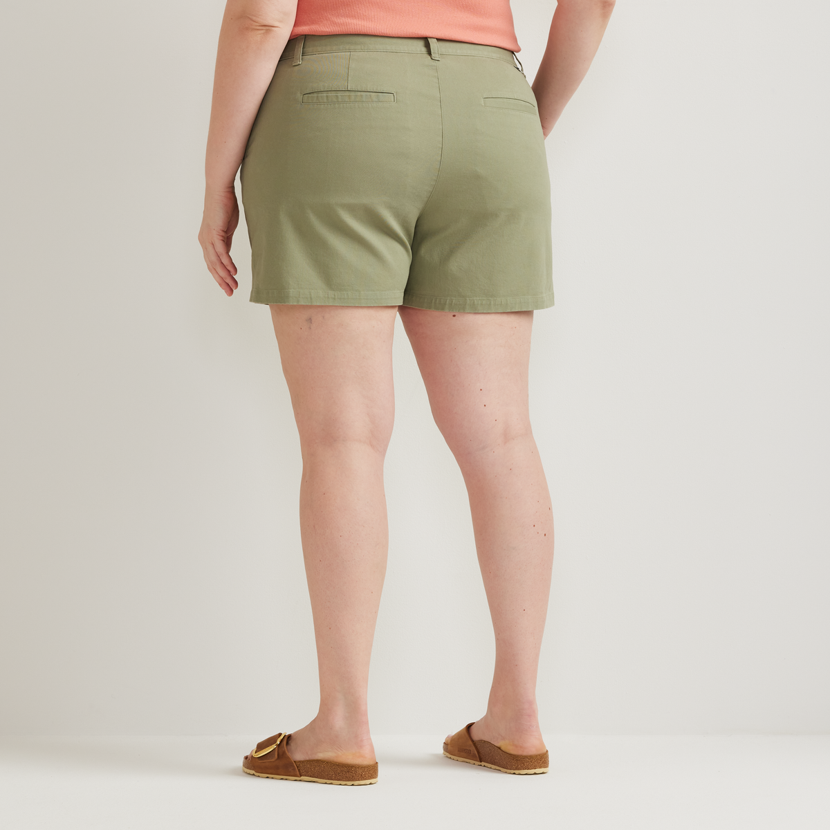 Women's Softened Legend Wash Shorts-Dusty Sage-Plus-F1
