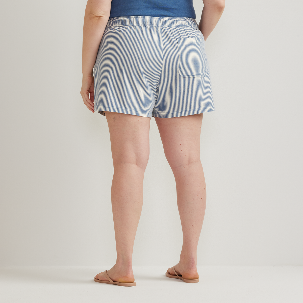 Women's Softened Legend Wash Relaxed Shorts-Blue Smoke-Plus-F1