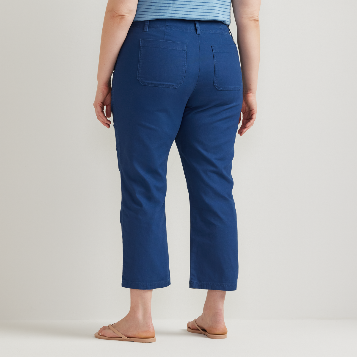 Women's Utility Stretch Canvas Kick Cropped Pants-Dusk-Plus-F1