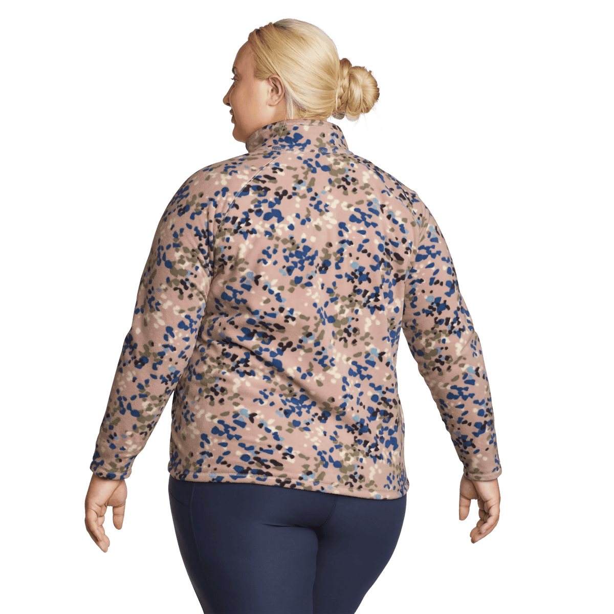 Women's Quest Fleece 1/4-Zip Pullover - Printed-Dk Mulberry-Plus-5