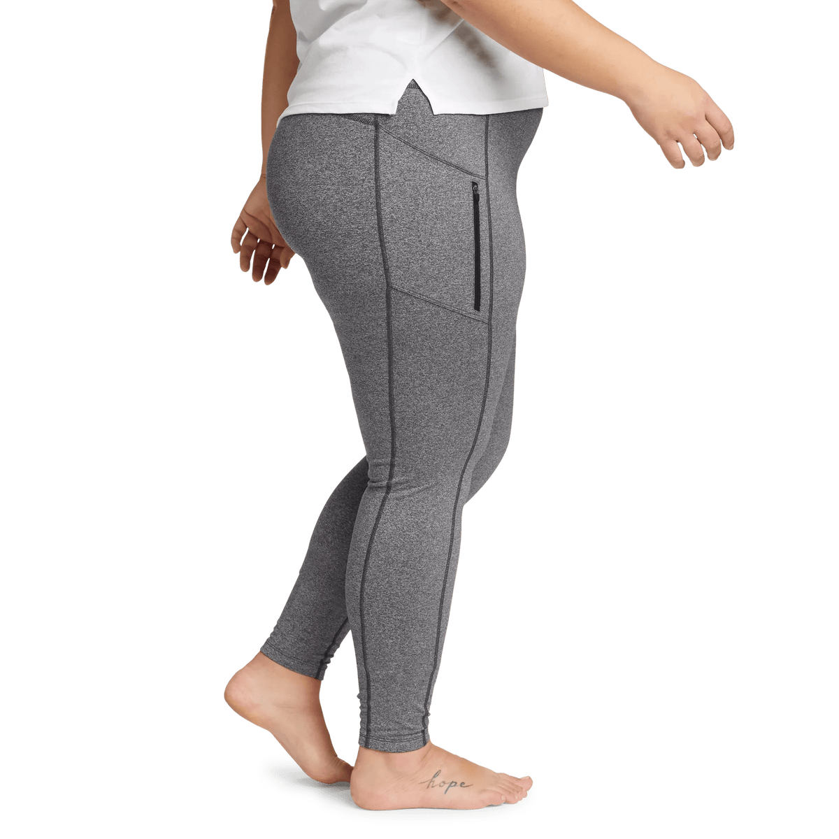 Women's Crossover Winter Trail Adventure High-Rise Leggings-Black/White-Plus-3
