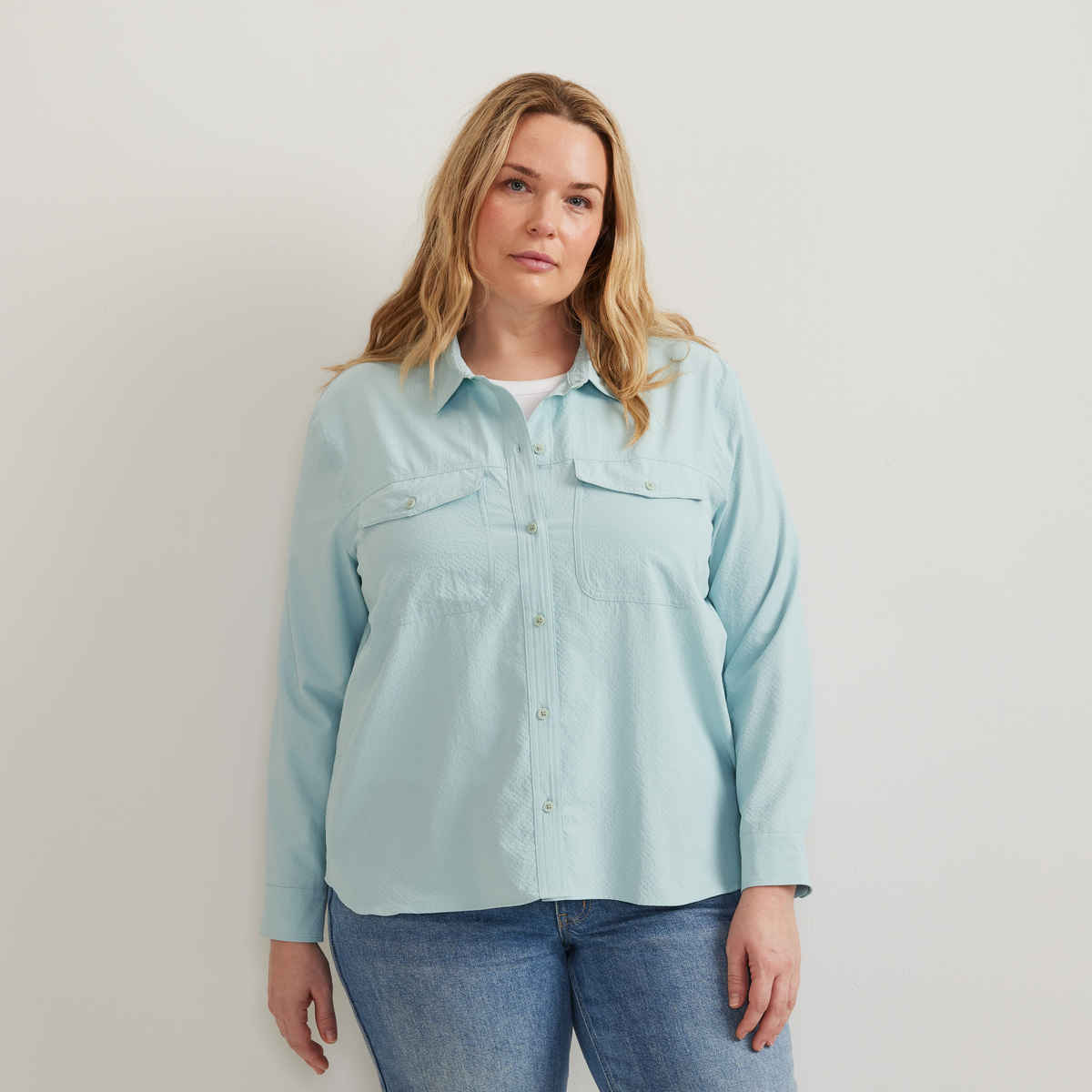 Women's Long-Sleeve Mountain 3.0 Shirt-Solid-Aquamarine-Plus-12