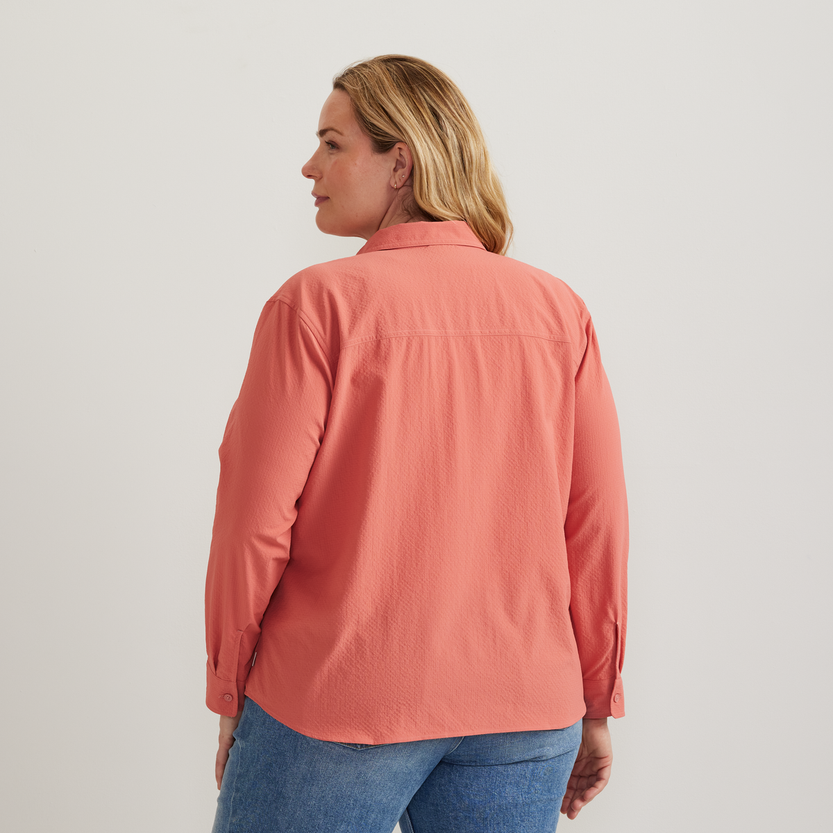 Women's Long-Sleeve Mountain 3.0 Shirt-Solid-Tangelo-Plus-9
