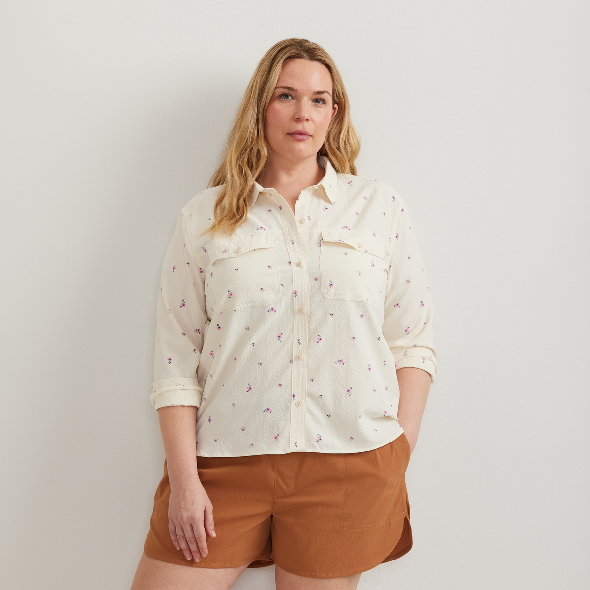 Women's Long-Sleeve Mountain 3.0 Shirt - Print-Lt Ivory-Plus-C1
