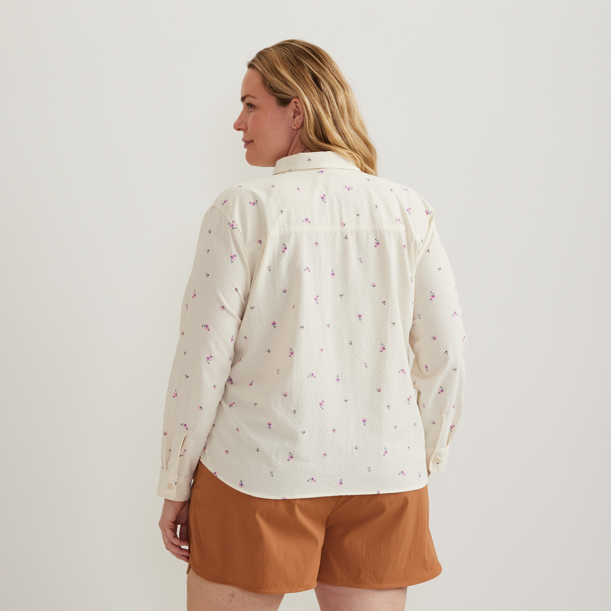 Women's Long-Sleeve Mountain 3.0 Shirt - Print-Lt Ivory-Plus-F1