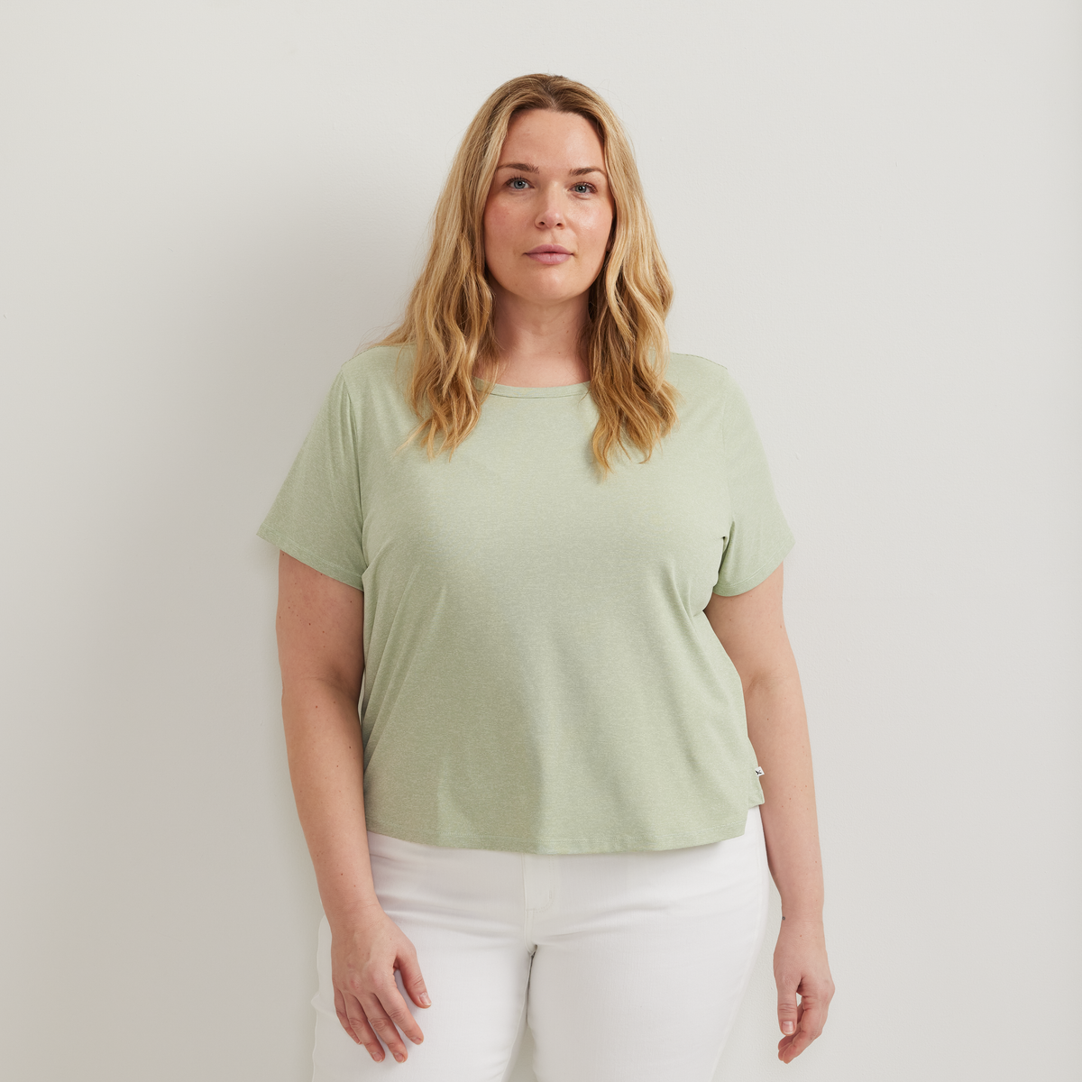 Women's Trek Light Hike Short-Sleeve Crewneck T-Shirt-Honeydew-Plus-C1