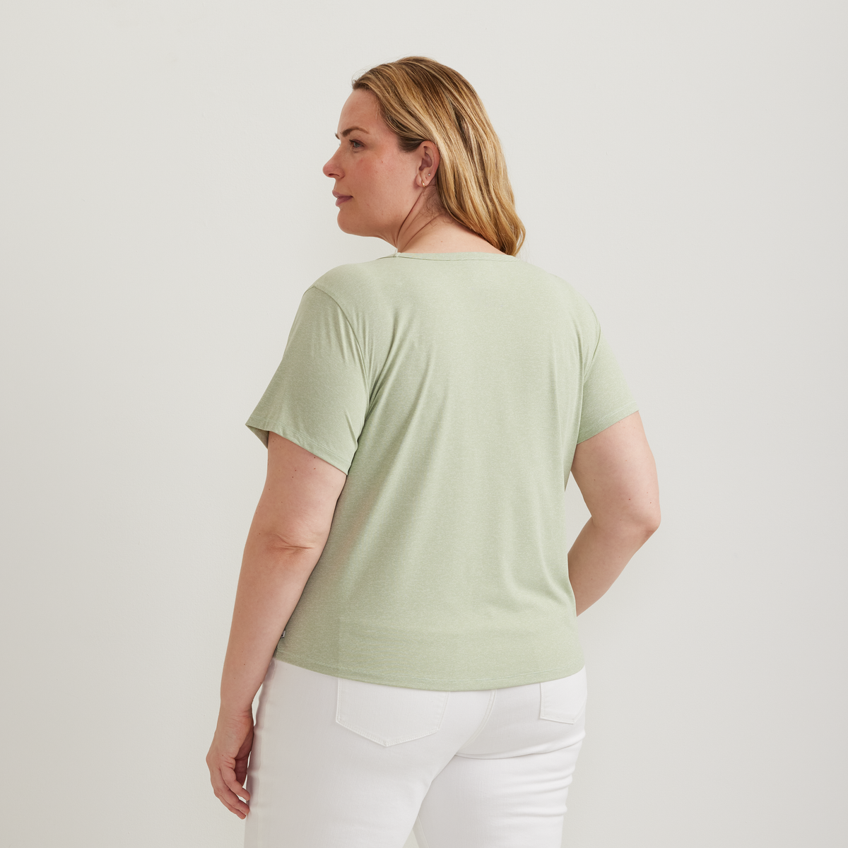 Women's Trek Light Hike Short-Sleeve Crewneck T-Shirt-Honeydew-Plus-F1