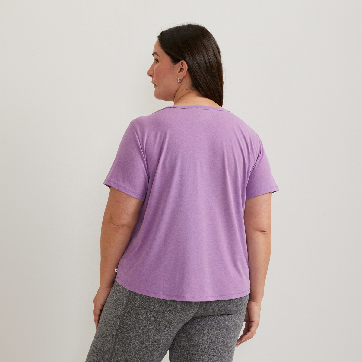 Women's Trek Light Hike Short-Sleeve Crewneck T-Shirt-Hydrgea-Plus-F1