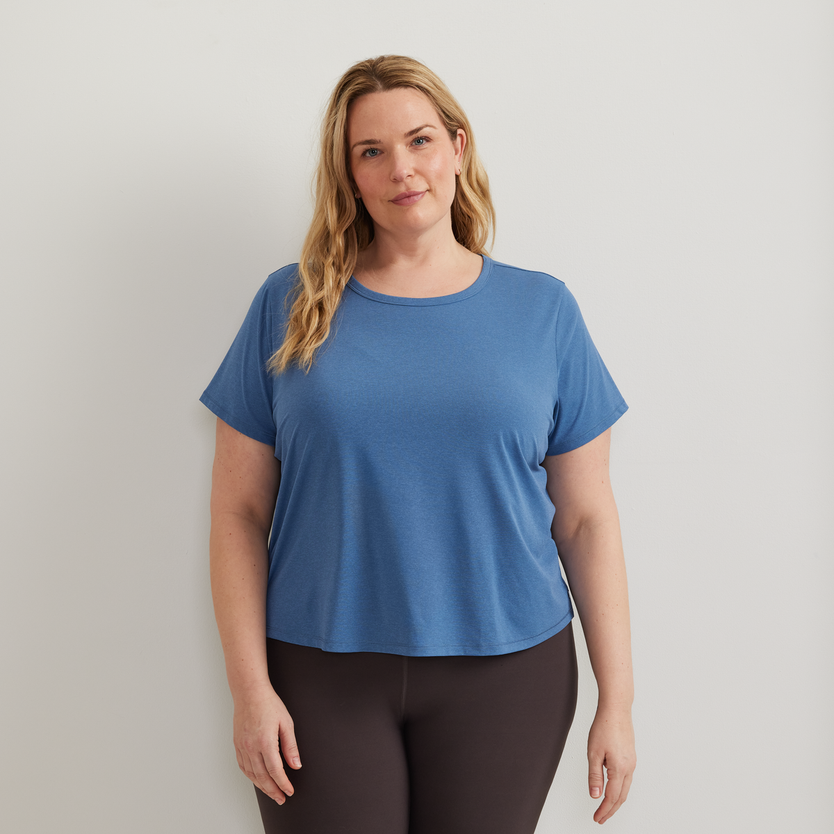 Women's Trek Light Hike Short-Sleeve Crewneck T-Shirt-Tile Blue-Plus-C1
