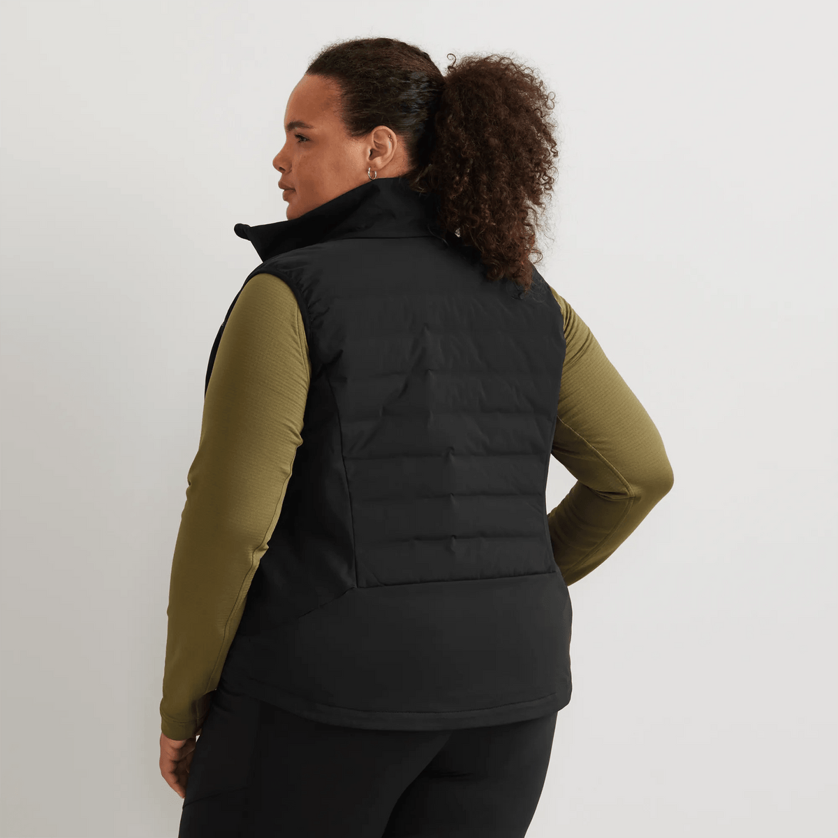Women's MotionLoft Hybrid Down Vest-Black-Plus-1
