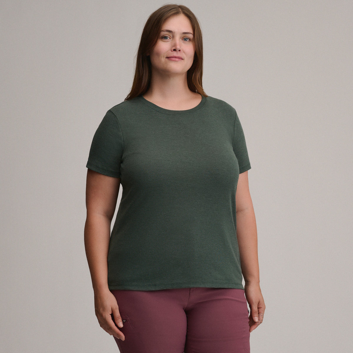 Women's Favorite Short-Sleeve Crew T-Shirt-Dk Hunter-Plus-5
