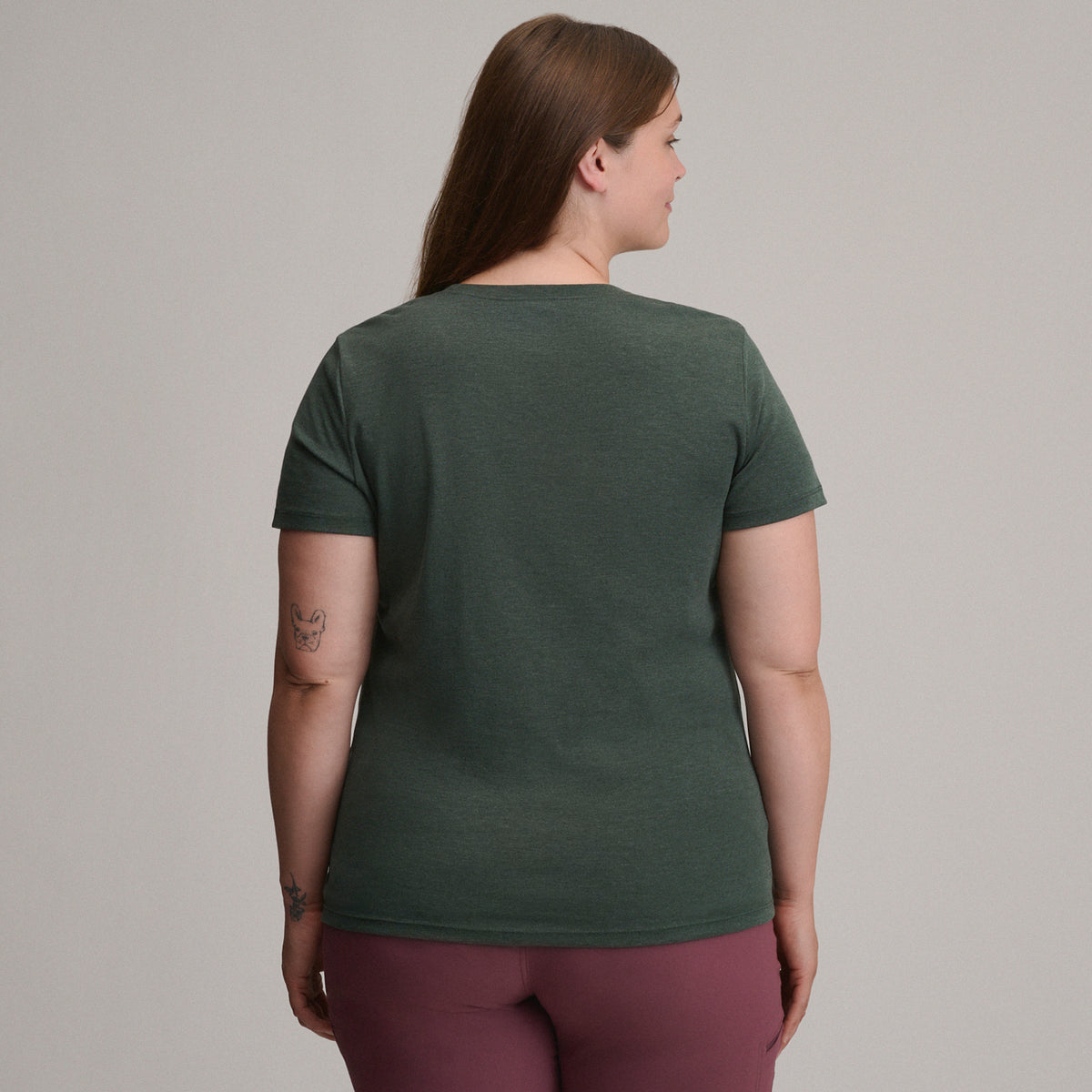 Women's Favorite Short-Sleeve Crew T-Shirt-Dk Hunter-Plus-6