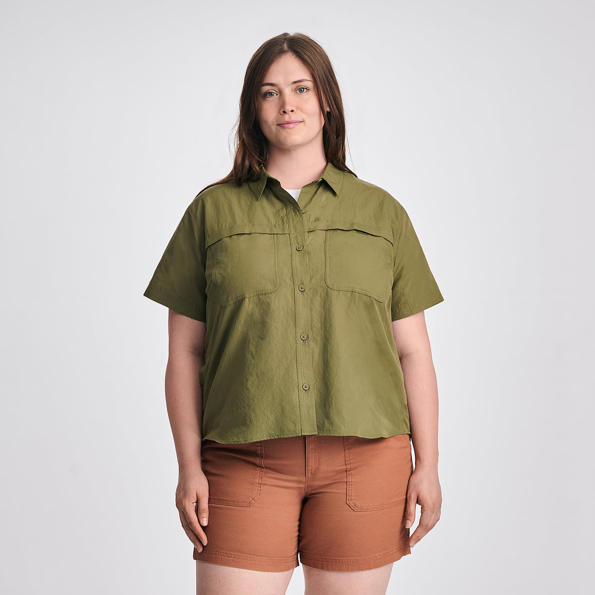 Women's Rainier Short-Sleeve Ripstop Shirt-Alder-Plus-C1