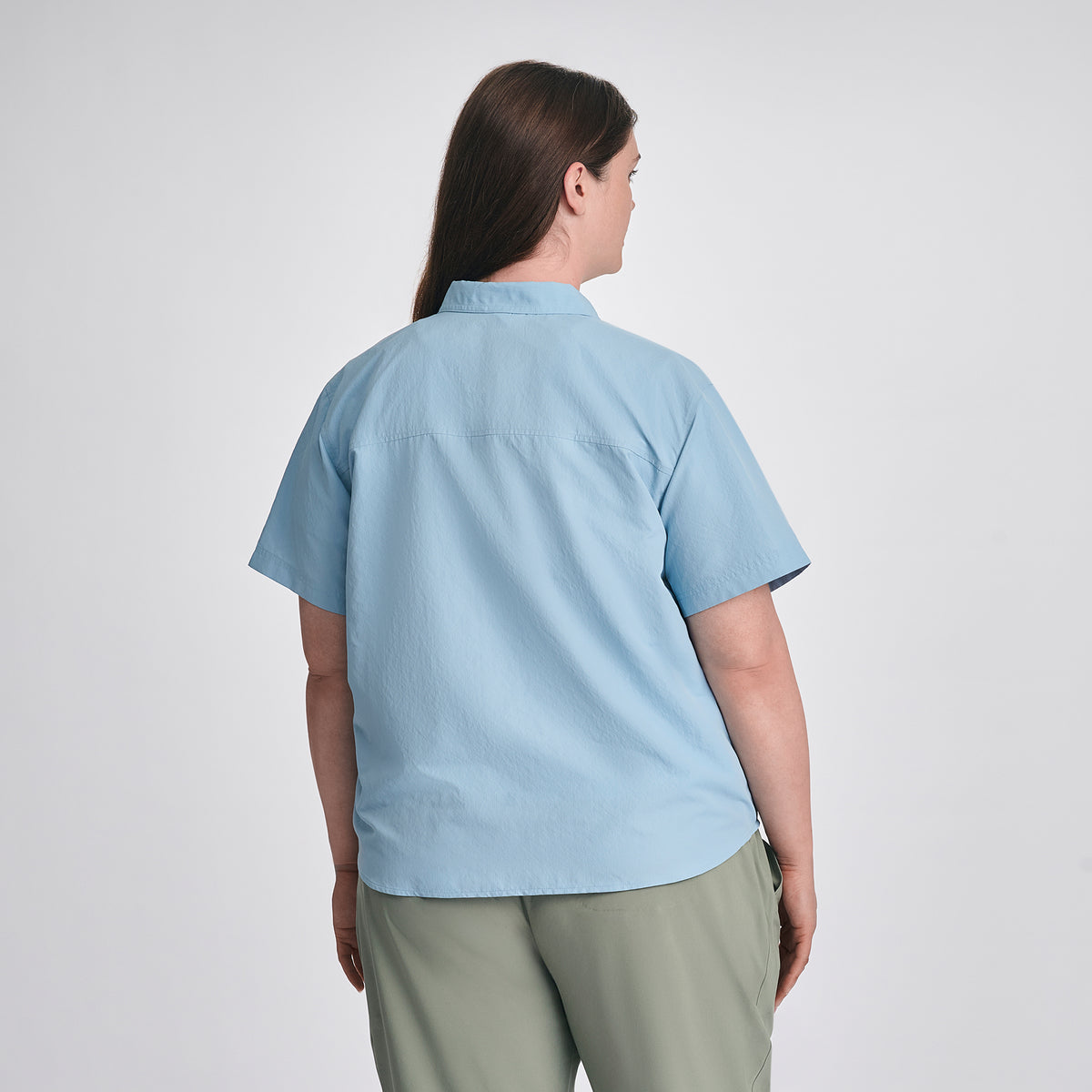 Women's Rainier Short-Sleeve Ripstop Shirt-Slate Blue-Plus-F1