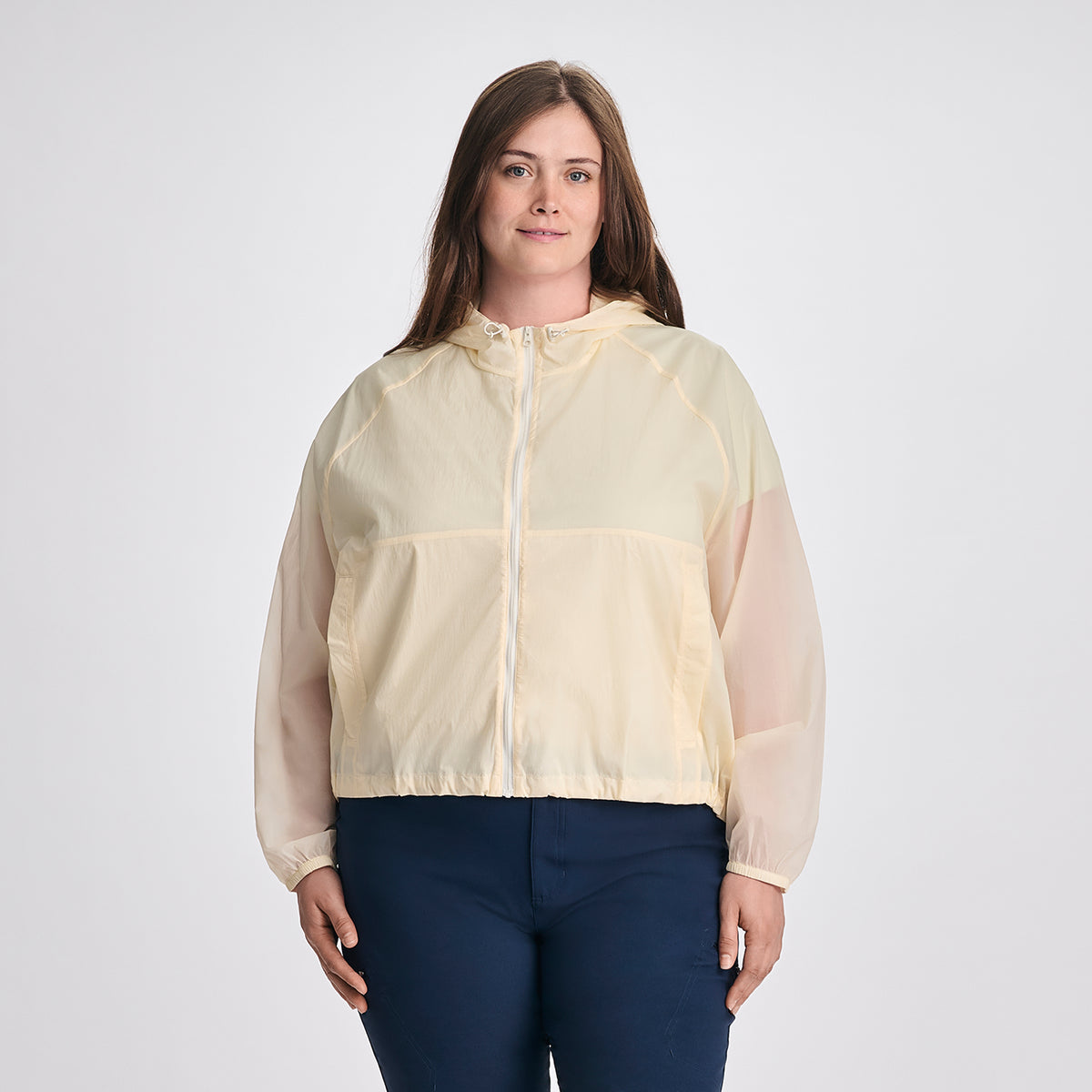 Women's Sunbeam Sheer Windbreaker-Ivory-1