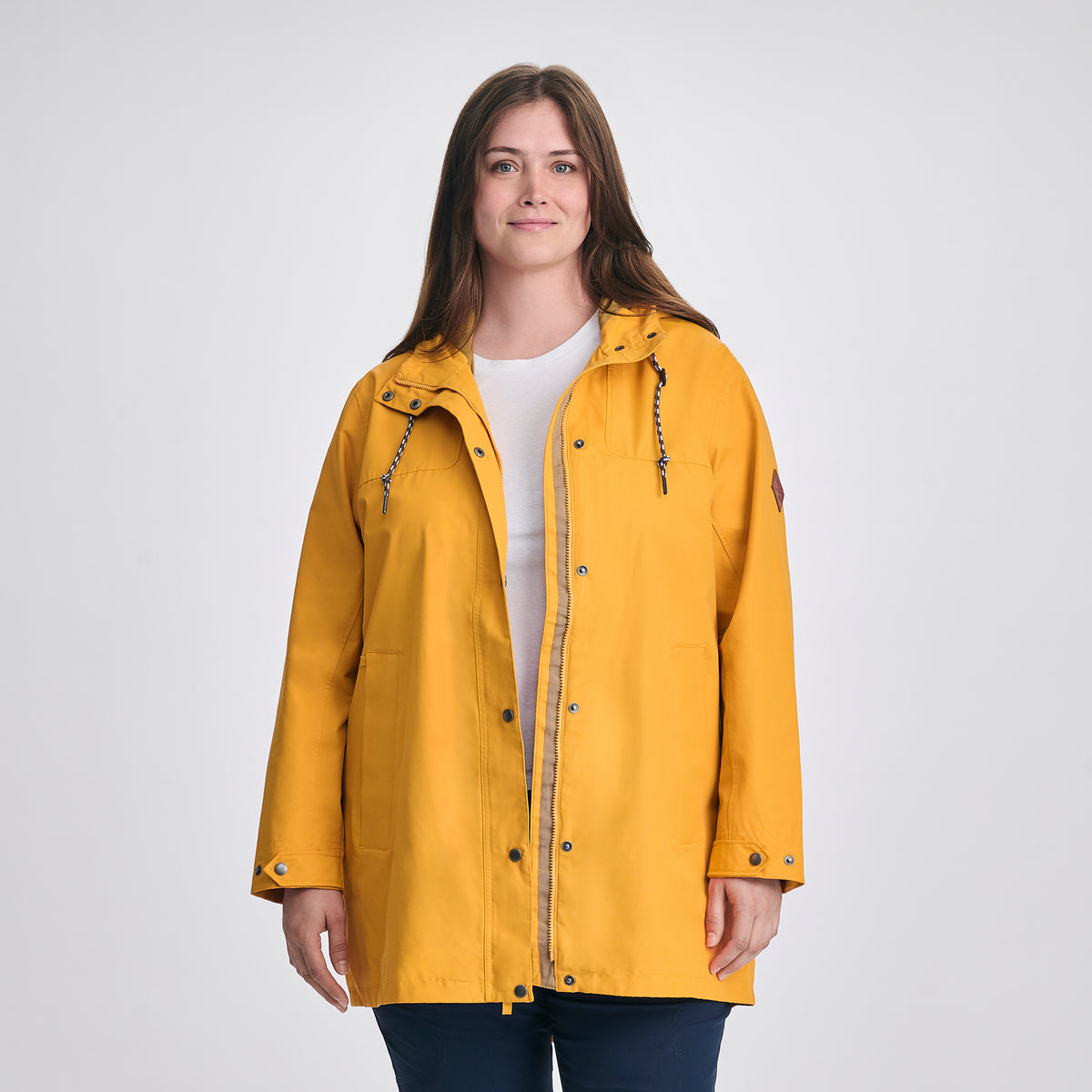 Women's Charly Waterproof Hooded Rain Parka-DK MARIGOLD-3