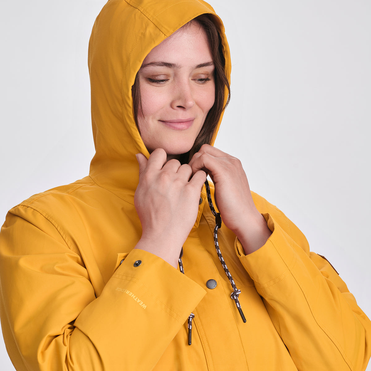 Women's Charly Waterproof Hooded Rain Parka-DK MARIGOLD-22