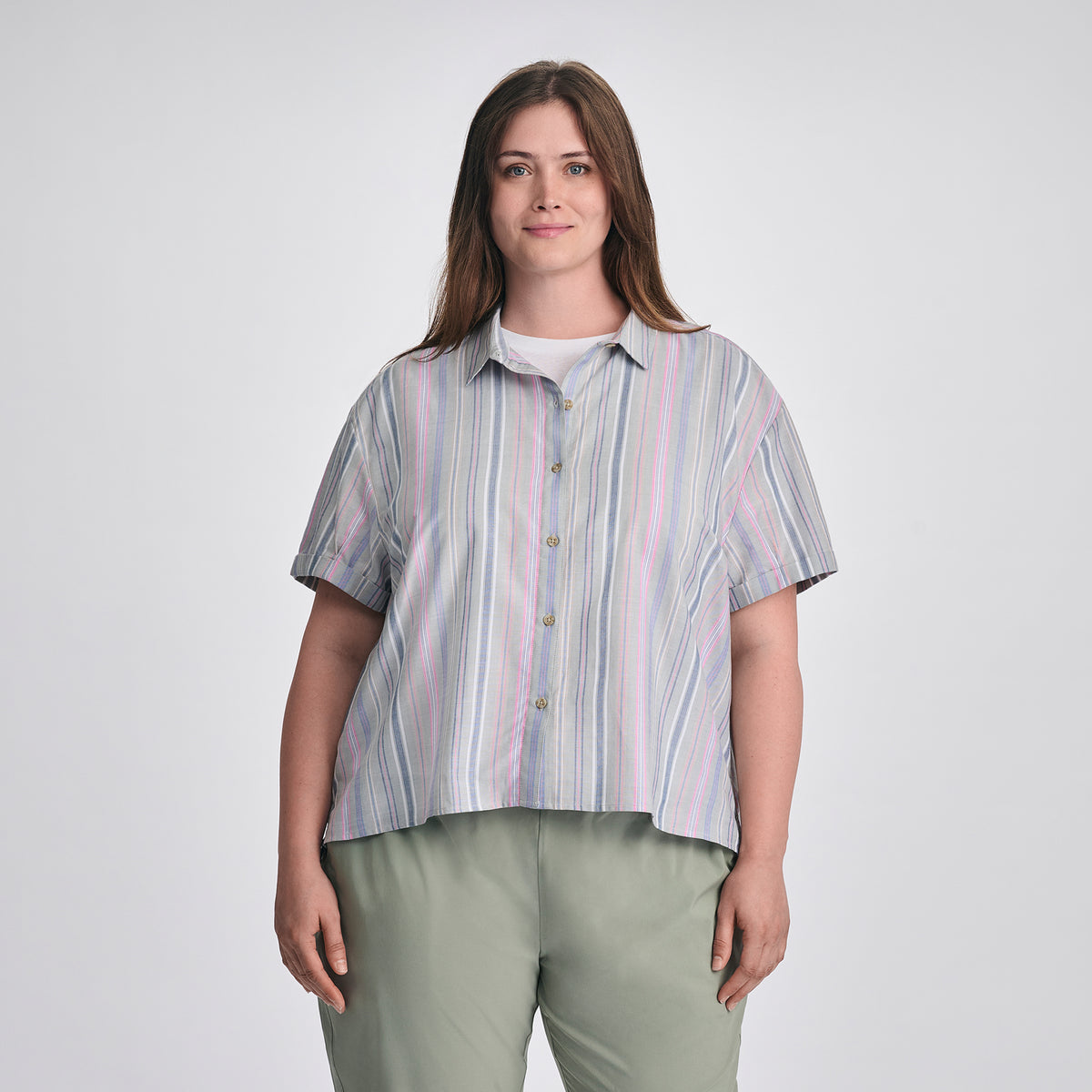 Women's Baja Short-Sleeve Shirt-Herb-1