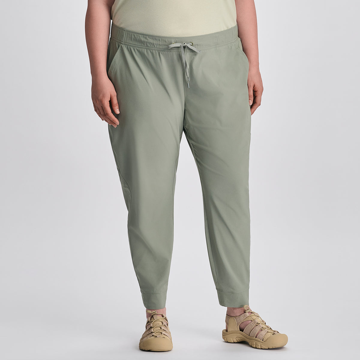 Women's Departure Stretch Mid-Rise Joggers-Plus-Sage-C1